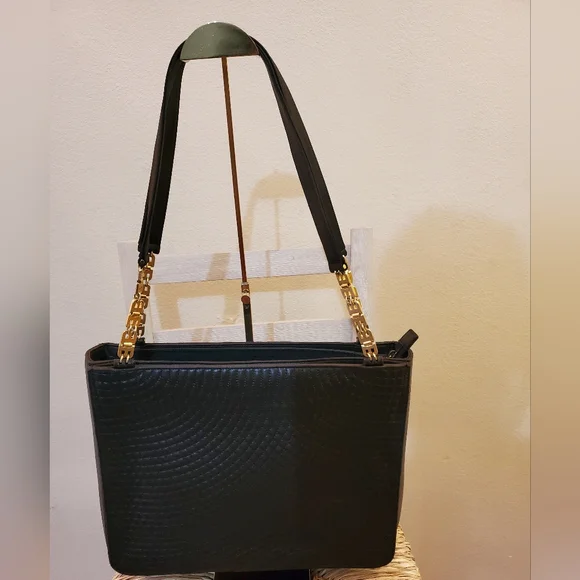 Bally Quilted Chain BlackTote Bag - Picture 2 of 12
